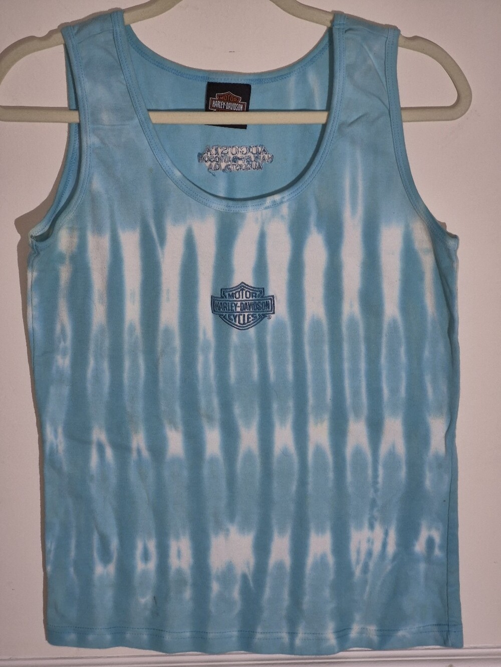 Womens Harley-Davidson Blue Tie-Dye Tank Top